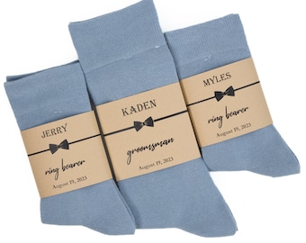 Dusty blue solid color socks, Groomsmen dusty blue socks, Adults and Kids dusty blue socks, Wedding socks, Matching kids blue socks