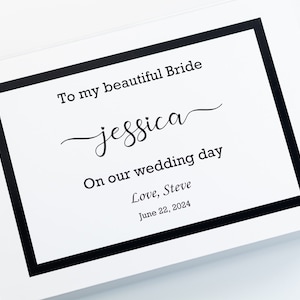 Boîte de jour de mariage personnalisée pour la mariée, boîte-cadeau de mariée, cadeau de mariée du marié, cadeau du jour du mariage, cadeau personnalisé pour elle