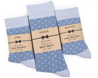 Dusty Blue Kids and adult socks, Dusty blue wedding socks, Kids socks, Children socks, Groomsmen dusty blue socks, ring bearer socks gift