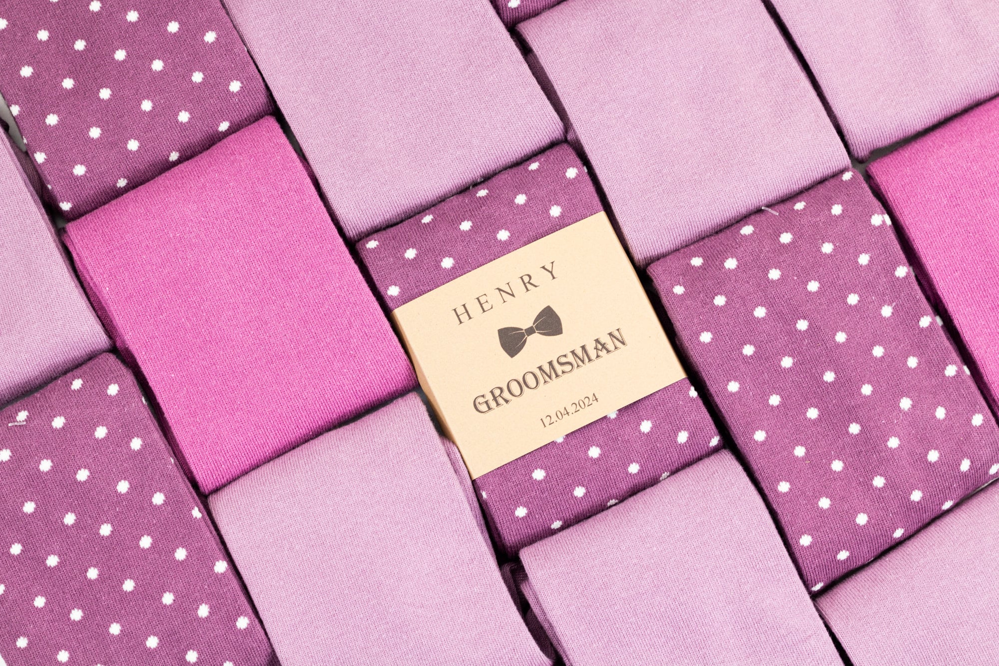 Groomsmen socks Mauve