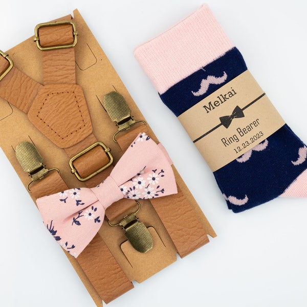 Navy Blush Bow Tie Etsy