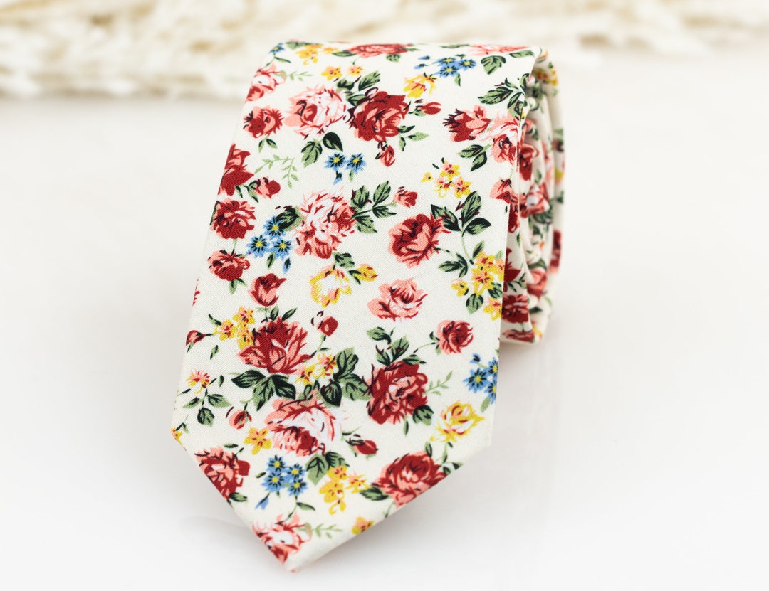 burgundy and cream tie