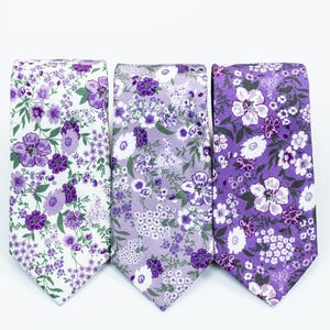 Lavender & sage floral tie, Purple floral tie, lilac floral tie, Light purple tie, lavender floral tie, Lavender and purple ties