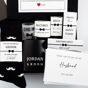 Wedding day box for Groom, Groom gift box, Groom Gift from bride, wedding day gift, Personalized groom survival kit, Gift for Groom