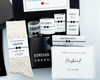 Groom gift from Bride on wedding day, personalized groom gift box, Future husband gift, groom to groom gift, wedding day gift for him