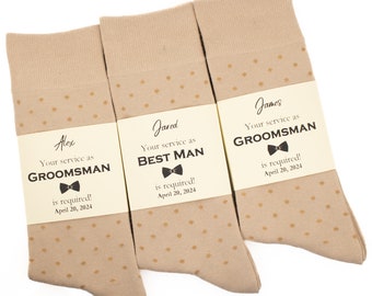 champagne dress socks Mumu Weddings - Seaside Dot Champagne Socks | Cotton Socks