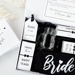 Boîte de jour de mariage personnalisée pour la mariée, boîte-cadeau de mariée, cadeau de mariée du marié, cadeau du jour du mariage, cadeau personnalisé pour elle