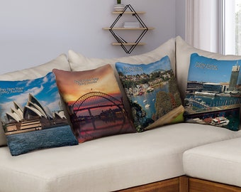 4 Sydney, Australia Cushion Covers, Throw Pillows, Pillowcases. 4 designs to choose from!