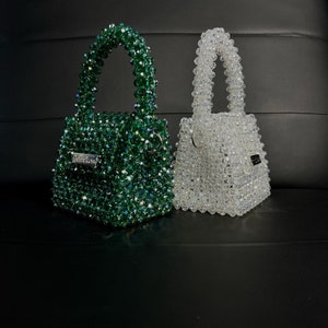 Crystal  bead bag, Bead LUXURY  bag, Women Bead bag, Bead Bag, bag Bead bag,Crystal Bead Bag,back shoulders bag, Women handbags Knitkos
