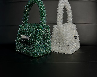 Kristall Perlentasche, Perlen LUXURY Tasche, Frauen Perlentasche, Perlentasche, Tasche Perlentasche, Kristallperlentasche, Schultertasche, Frauenhandtaschen Knitkos