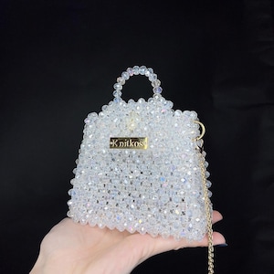 Crystal  AB bead bag, LUXURY bead bag, Women Bead bag, Bead Bag, bag Bead bag,Crystal Bead Bag, shoulders bag, Women handbags, crossbody bag