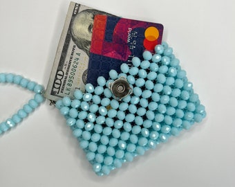 KNITKOS wallet , birthday gift, Sweet sixteen, Personalized Slim small keychain wallet, Anime Kawaii cute wallet Knitkos