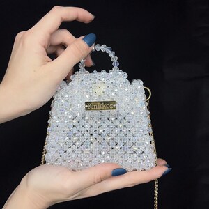 Crystal  AB bead bag, LUXURY bead bag, Women Bead bag, Bead Bag, bag Bead bag,Crystal Bead Bag, shoulders bag, Women handbags, crossbody bag