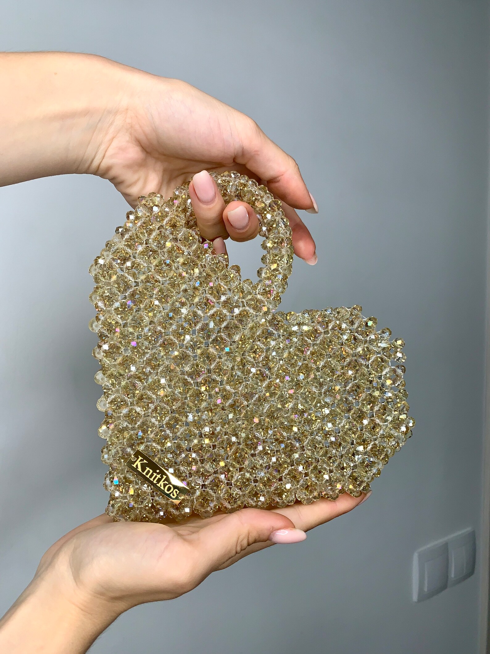 Lovebirds Beaded Bag