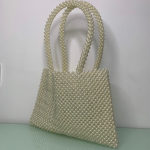 Crystal bead bag, Bead shoulder bag, Women Bead bag, Bead Bag, Perl Bead bag, Perl Crystal Bead Bag, perl Crystal Bead bag, Women Knitkos ,