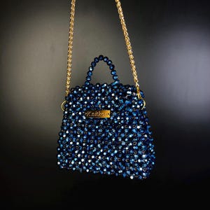 Crystal  bead bag, LUXURY bead bag, Women Bead bag, Bead Bag, Evening beaded clutch ,Crystal Bead Bag,Crystal bead bag, Women bead bag