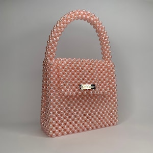 Crystal bead bag, Bead shoulder bag, Women Bead bag, Bead Bag, Perl Bead bag, Perl Crystal Bead Bag, perl Crystal Bead bag, Women Knitkos ,