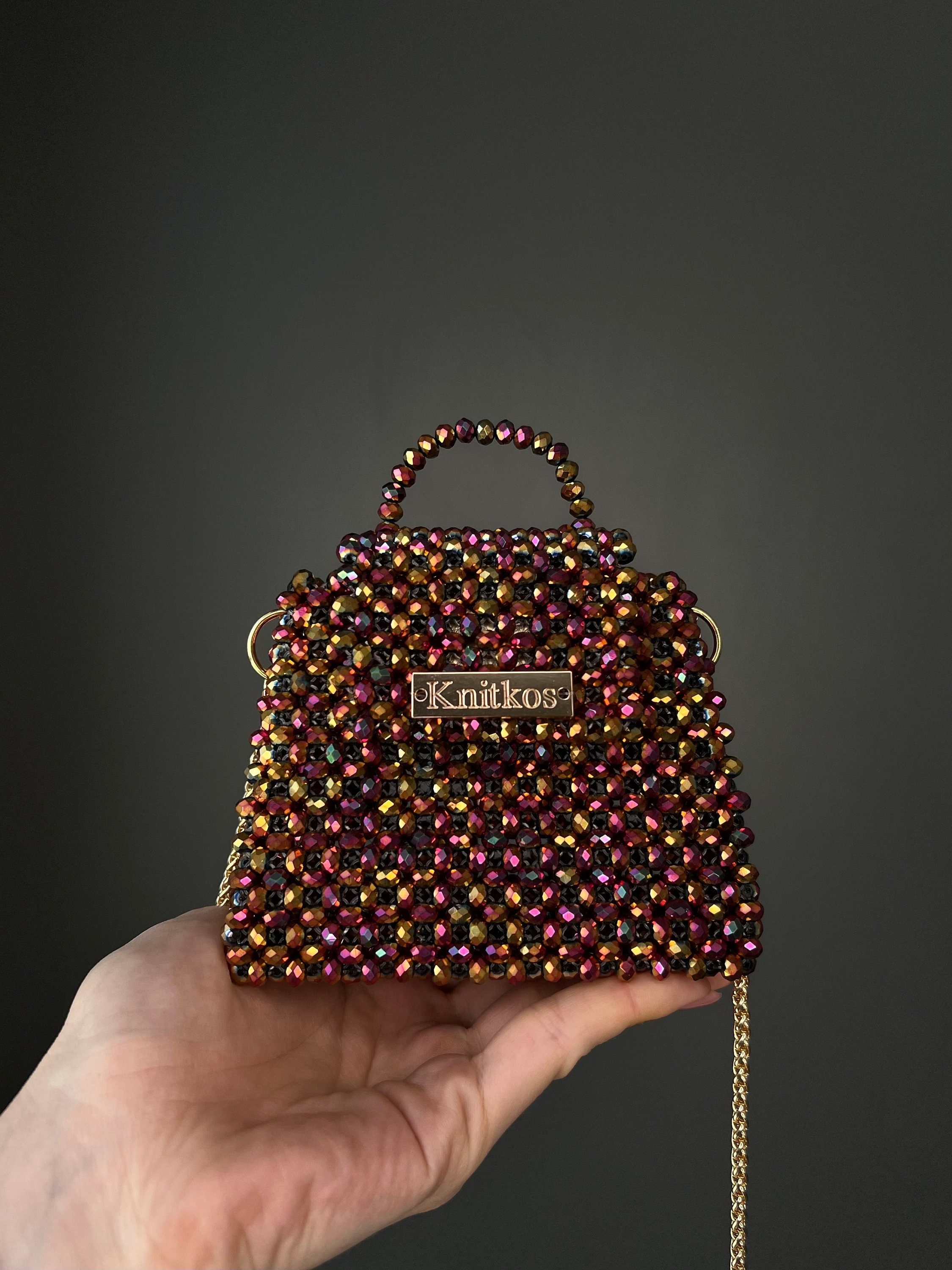 Crystal Bead Bag: Handmade Luxury Shoulder Bag - Etsy