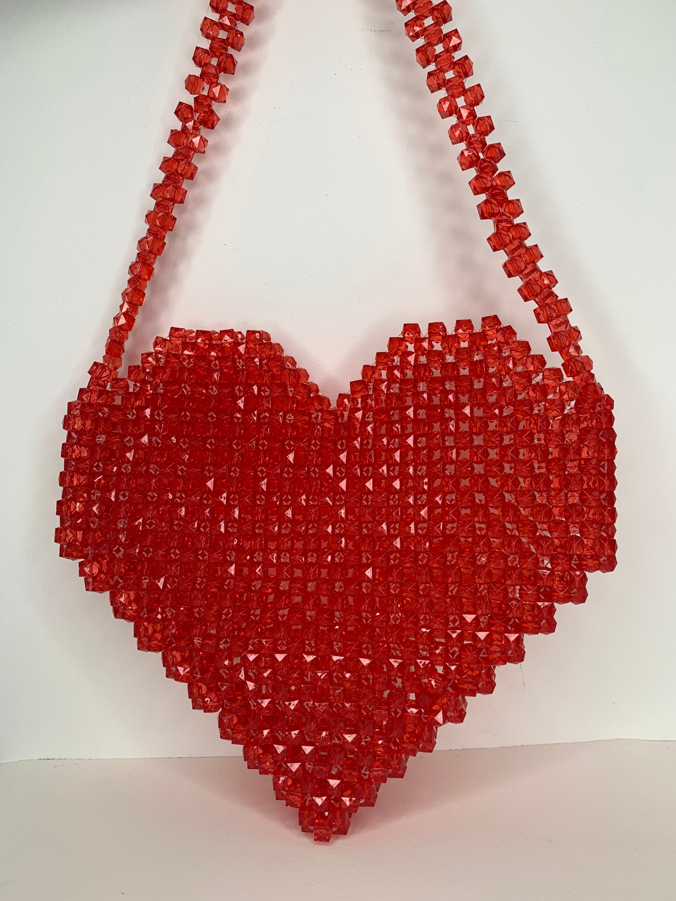 小物 red HUMAN MADE HEART BEADED BAG 小物 red HUMAN MADE HEART BEADED BAG HUMAN MADE HEART BEADED
