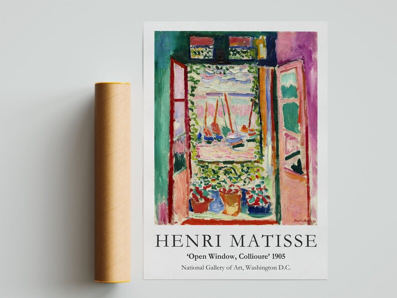 Henri Matisse Ausstellung Poster offenes Fenster Collioure