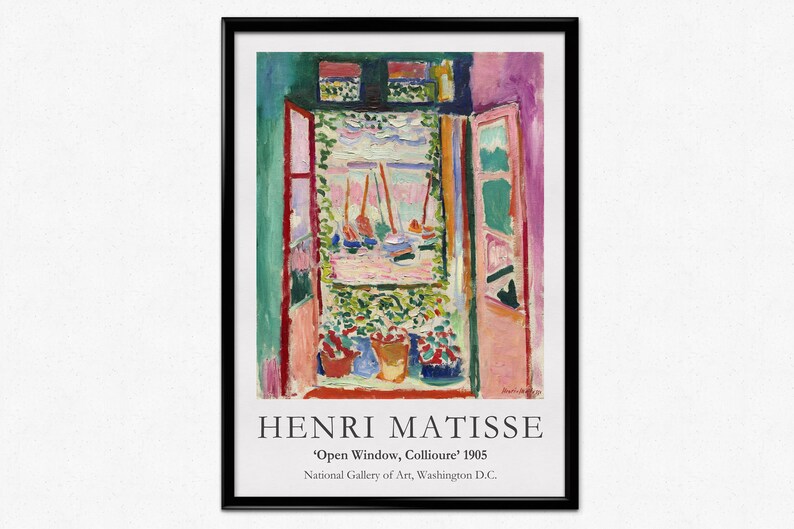 Henri Matisse Ausstellung Poster offenes Fenster Collioure