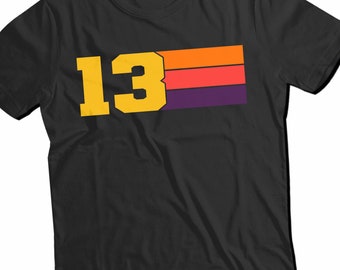 13th Birthday Shirt for Boy - Personalized Teen Birthday Number Tee - Custom Age Shirt for Kids Party - 1st to 13th Birthday - Made in USA