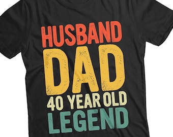 Husband Dad 40 Year Old Legend Shirt, 1983 Birthday Tee, Husband 40 Bday T-shirt, Funny 40th Birthday, 40 Birthday Dad Gift For Fathers Day