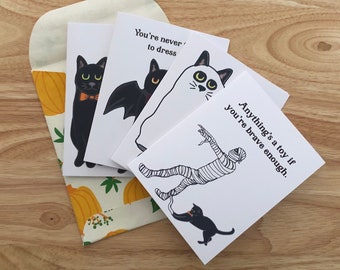 Gomez the Cat Halloween Card Bundle