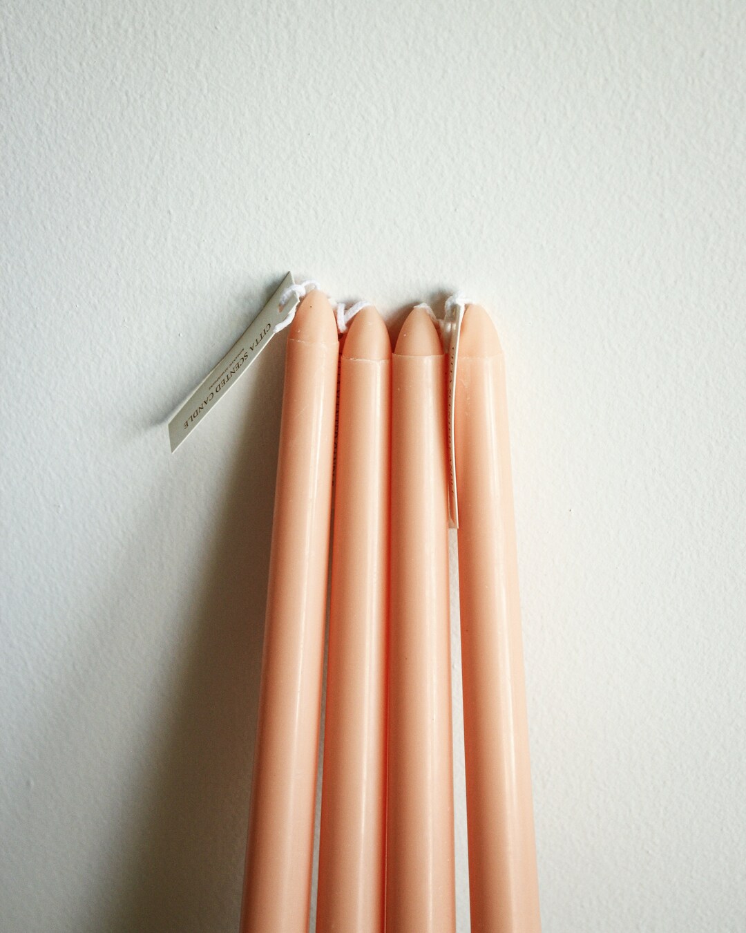 Blush Pink Taper Candles Champagne Color Scented Taper Etsy