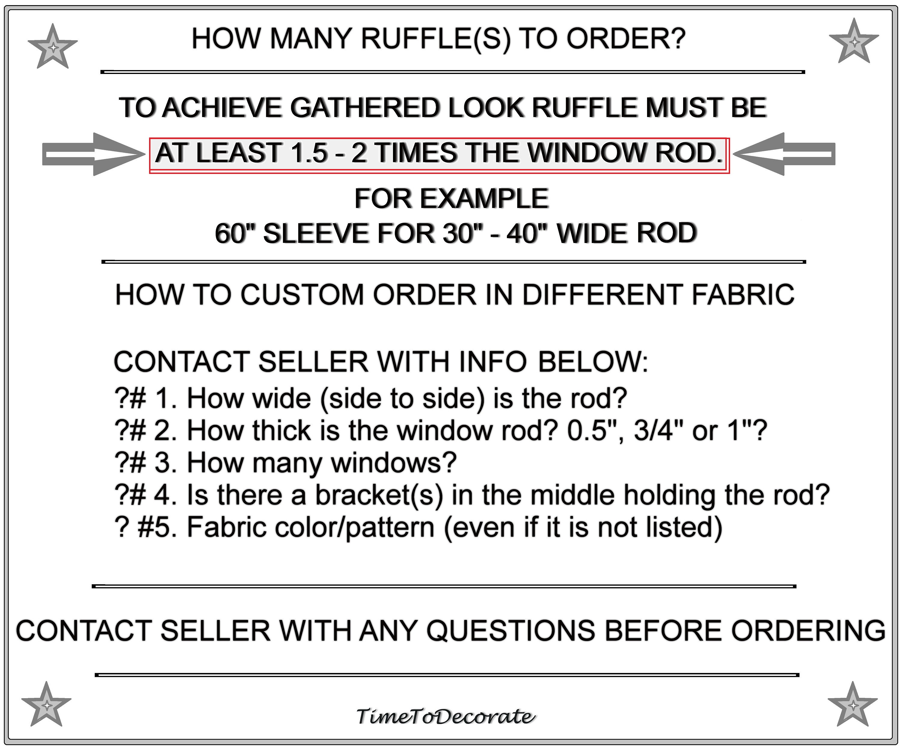 DOUBLE - 2 in 1 - Curtain Rod SLEEVE Valance Topper CUSTOM Window Many ...