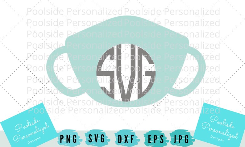 Download Mask Circle Monogram Svg Png Jpg Dxf Eps Cut Files Instant Etsy