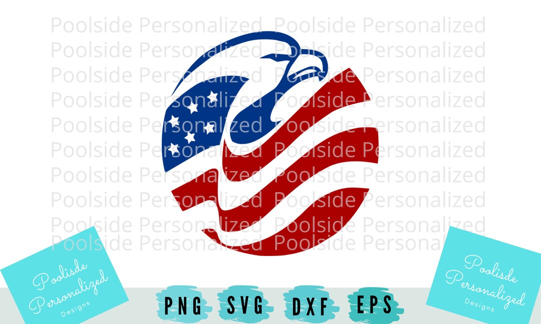 American Flag Bald Eagle Patriotic SVG EPS DXF Png Cut Files Instant ...