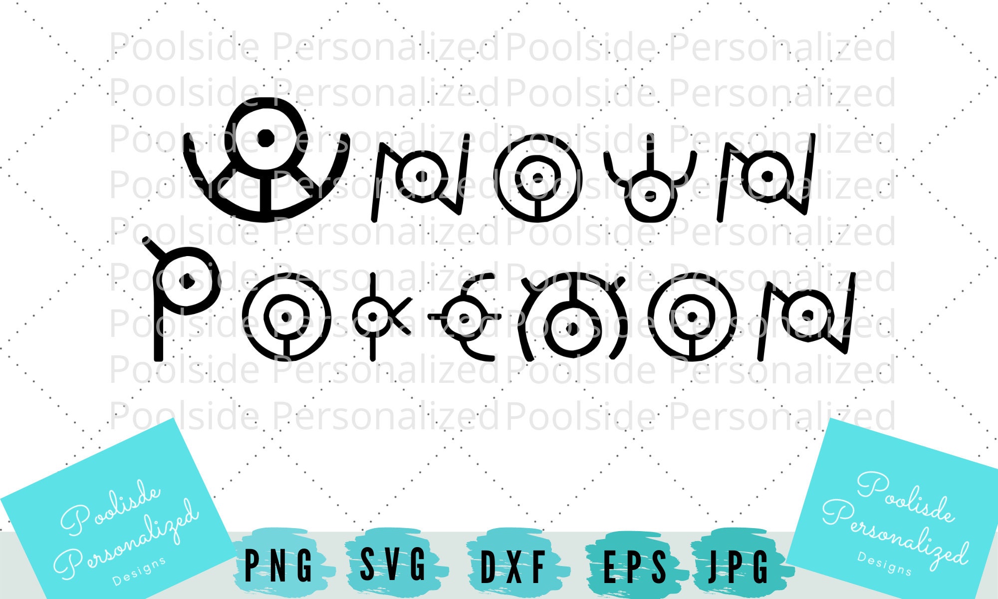 Unown Pokemon Saying Pokemon Lover Fan Gen 2 SVG DXF EPS Png 