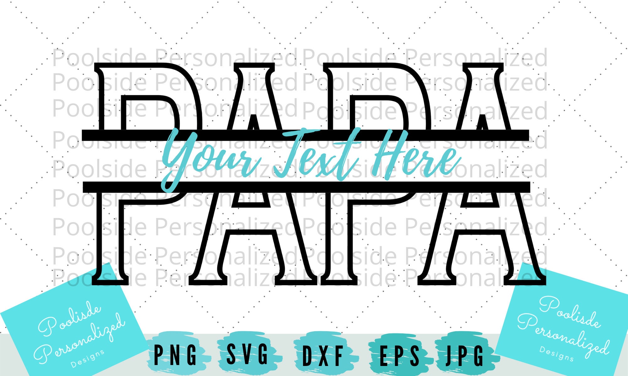 Download Transparent PAPA Split Text Monogram Outline SVG PNG Jpg ...