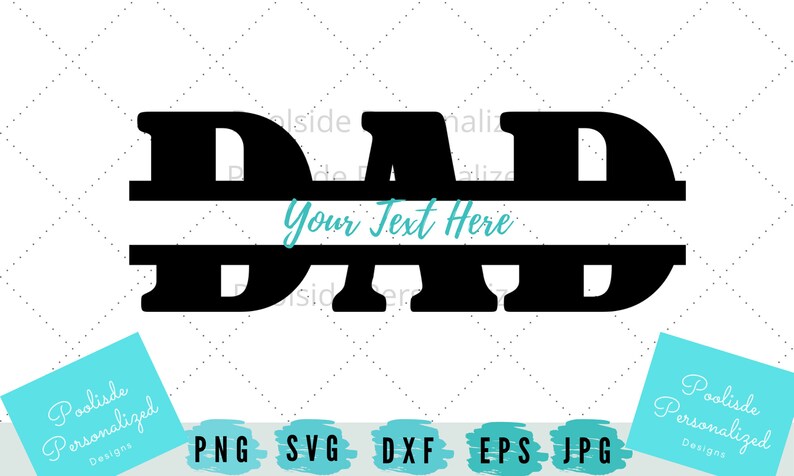 Download Dad Split Text Monogram SVG PNG JPG Eps Dxf Cut Files Instant | Etsy