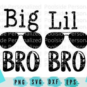 Hermano mayor Hermano pequeño Hermanos coincidentes Hermano nuevo SVG PNG Dxf Eps Cut Files Descarga instantánea Ahorro de tiempo Máquina de corte Cricut Bro