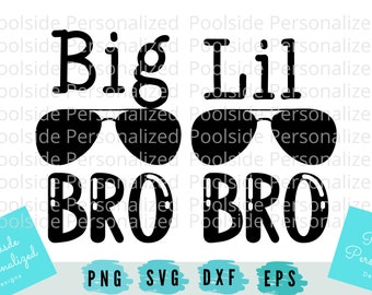 Big brother Little brother Matching Siblings New brother SVG PNG Dxf Eps Cut Files Instant Download Time saver Cricut cutting machine Bro