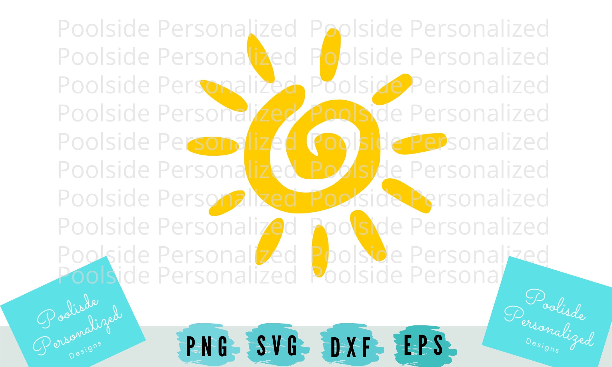 Cute Simple Cartoon Sun Summer SVG PNG Dxf Eps Cut Files - Etsy