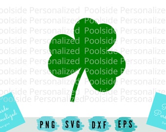 Shamrock Clover Green Lucky Saint Patrick's Day SVG PNG Dxf Eps Cut Files Instant Download Time saver Cricut cut file Simple