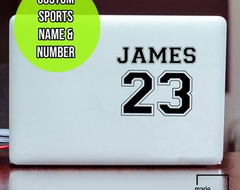 30x28 cm Jersey with request name and desired number sticker wall decal