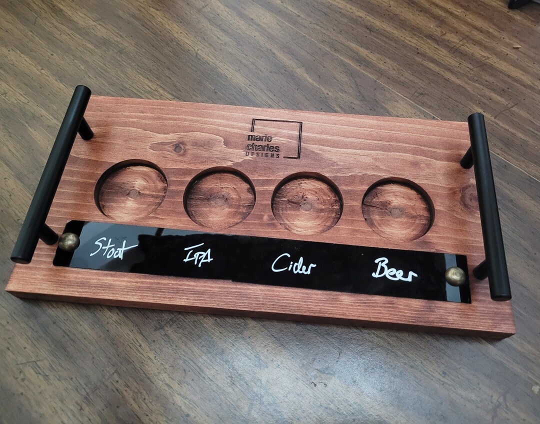 Beer Flight Board With Writeon Dry Erase Board Etsy