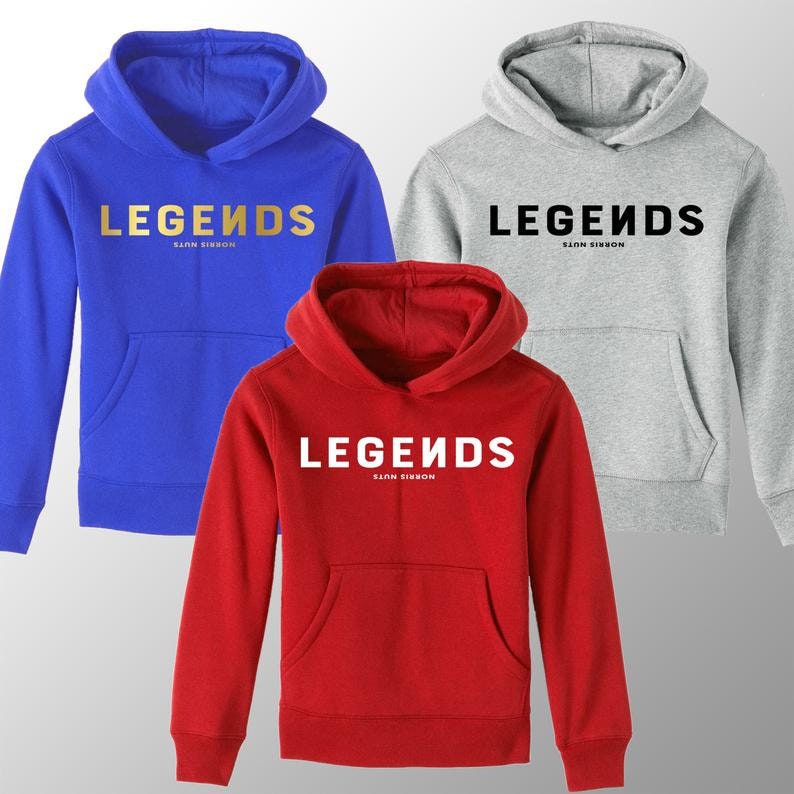Kids Legends Hoodie Youtuber Hoody Red Grey N Nutter Youth Top Etsy