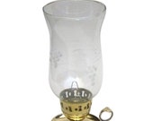Solid Brass Beautiful Golden Candle Lamp, Taper, Glass Chimney - Dinnng Table Centerpieces 100 Hand Made - Wedding Home Decor