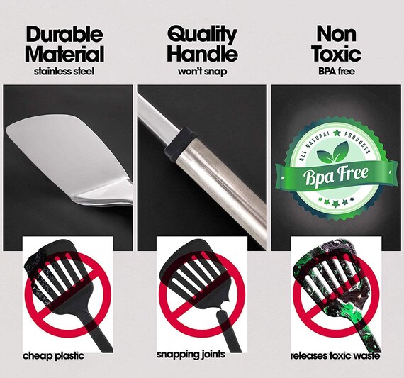 Set of 8 Stainless Steel BPA Free Cooking Nonstick Kitchen