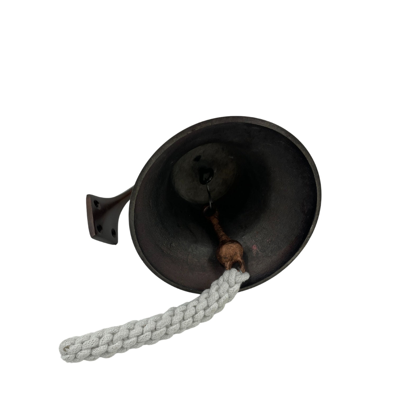 ANTIQUE Hanging 6 Ship Bell with Rope Dark Antique Etsy