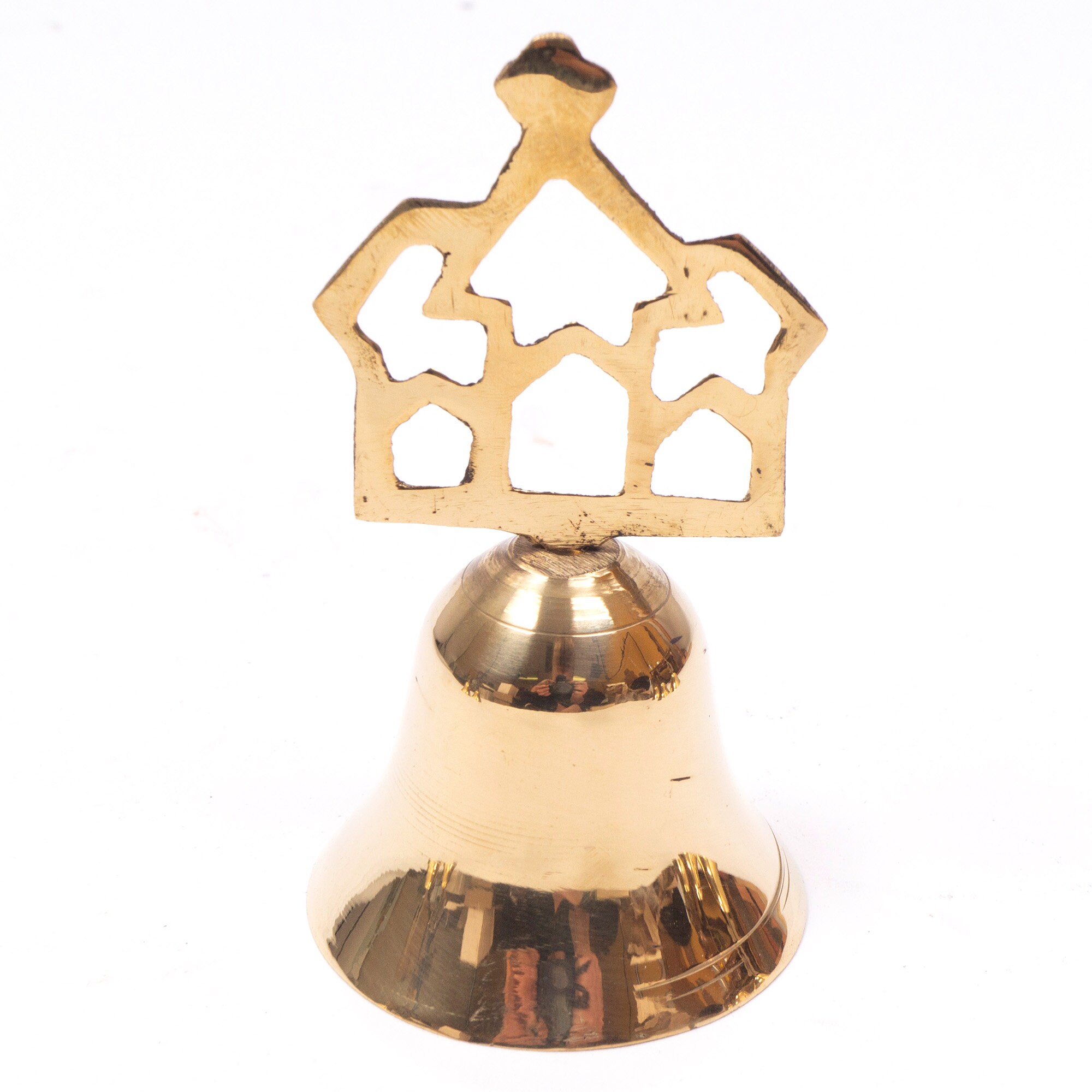 Christmas Small Golden Bells With Shaped Handle Set of 6 Etsy