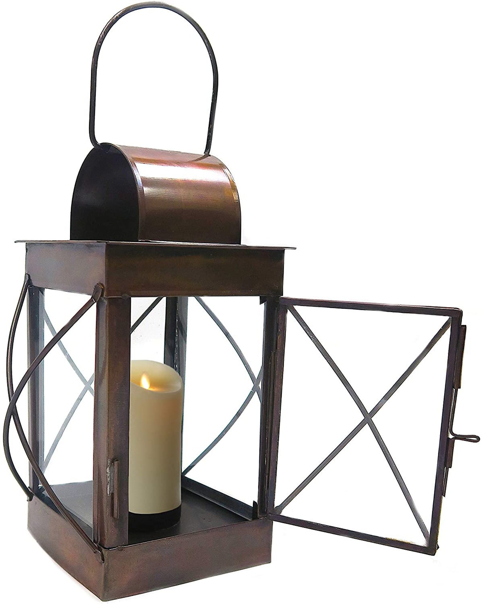 Solid Iron Candle Lantern Vintage Lamp Rustic Lanterns Tea Etsy