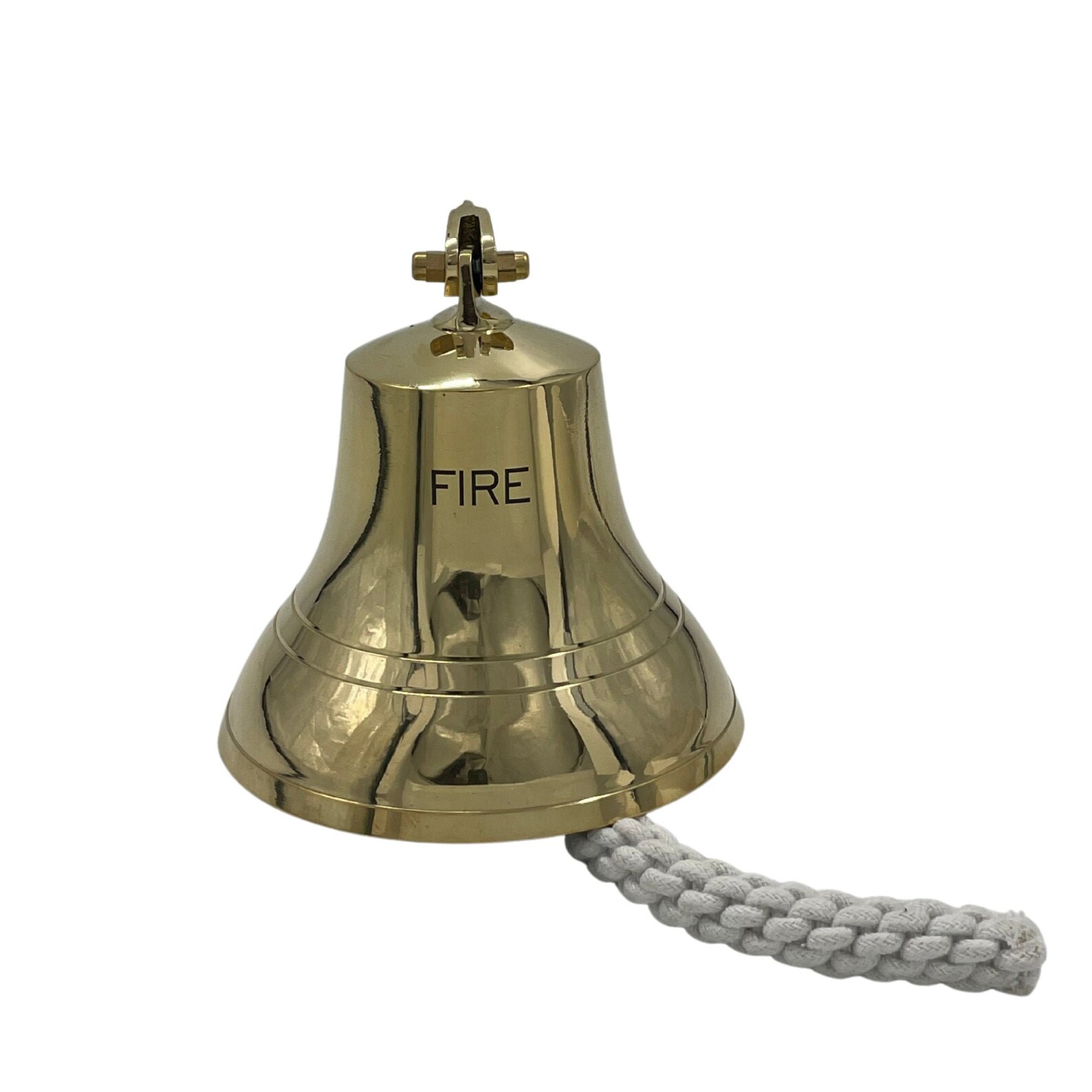 7 Golden Finish Brass Wall Hanging Fire Ship Bell Rope Etsy