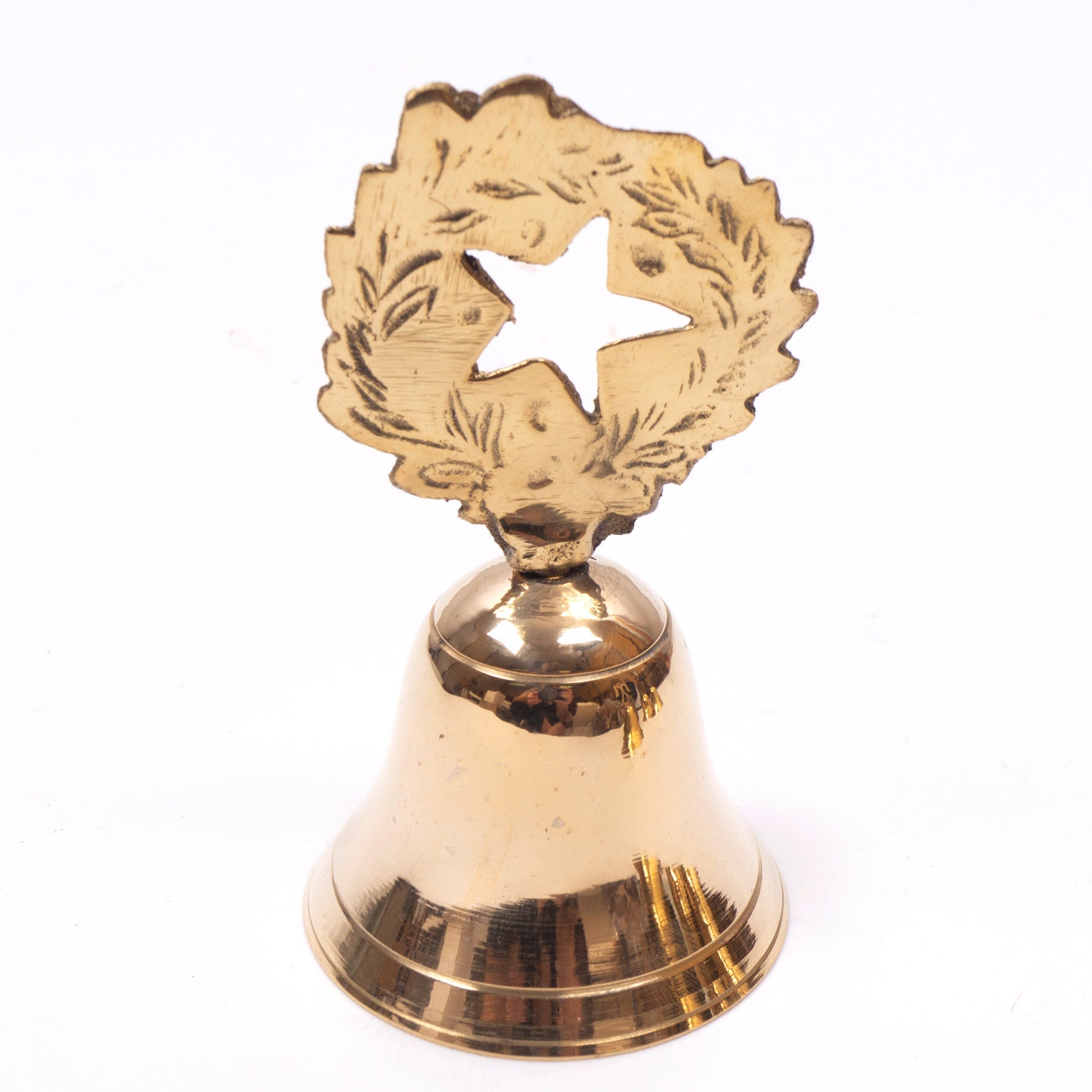 Christmas Small Golden Bells With Shaped Handle Set of 6 Etsy