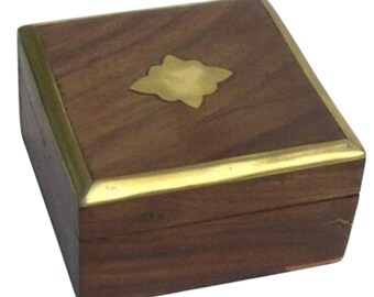 Square Maple Gift Trinket Box Personalized Small Jewelry Gift Box